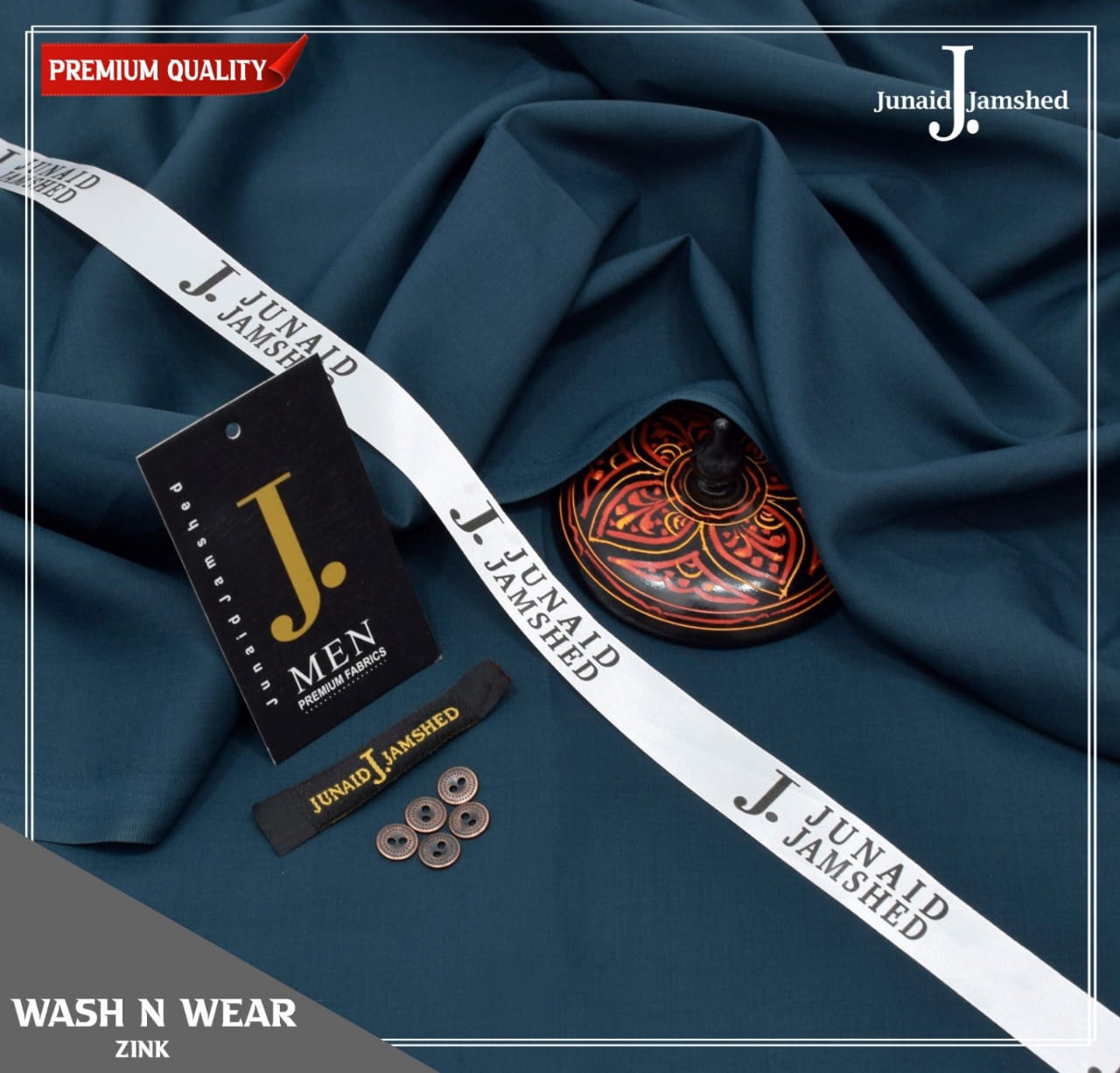 J. WASH & WEAR UNSTICHED SUIT (ZINC)
