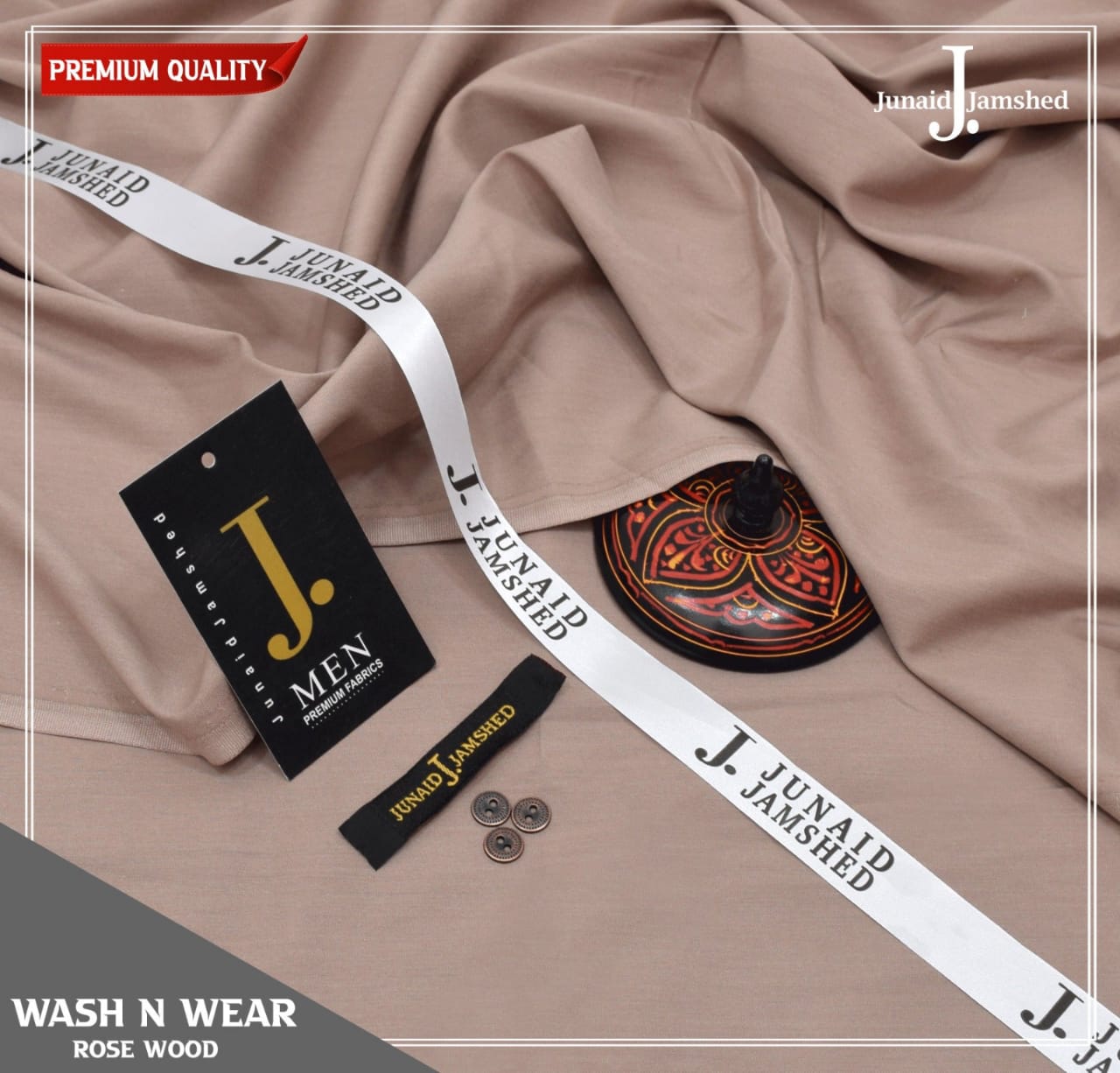 J. WASH & WEAR UNSTICHED SUIT (ROSE WOOD)