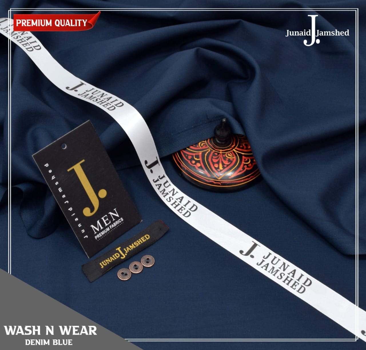 J. WASH & WEAR UNSTICHED SUIT (DENIUM BLUE)